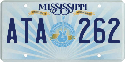 MS license plate ATA262