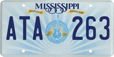 MS license plate ATA263