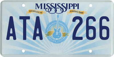 MS license plate ATA266