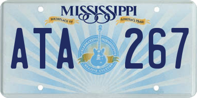 MS license plate ATA267