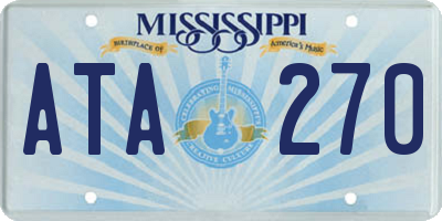 MS license plate ATA270
