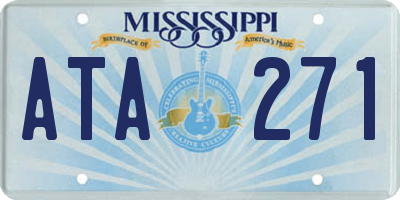 MS license plate ATA271