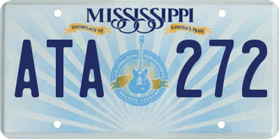 MS license plate ATA272