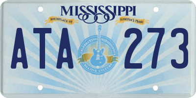 MS license plate ATA273