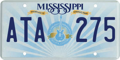 MS license plate ATA275