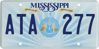 MS license plate ATA277