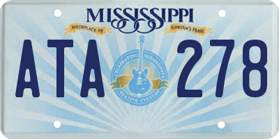 MS license plate ATA278