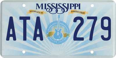 MS license plate ATA279