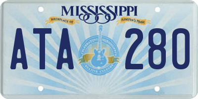 MS license plate ATA280