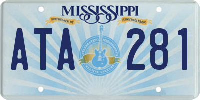 MS license plate ATA281
