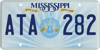 MS license plate ATA282