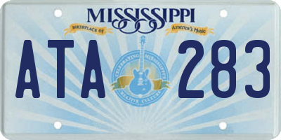 MS license plate ATA283