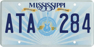 MS license plate ATA284