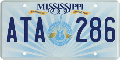 MS license plate ATA286