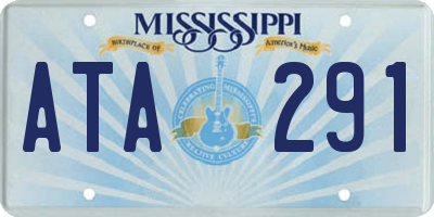 MS license plate ATA291