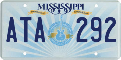 MS license plate ATA292