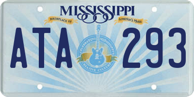 MS license plate ATA293