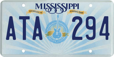 MS license plate ATA294