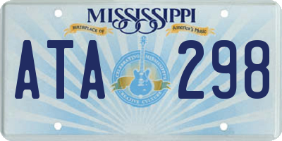 MS license plate ATA298