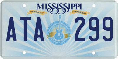 MS license plate ATA299