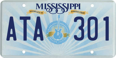 MS license plate ATA301