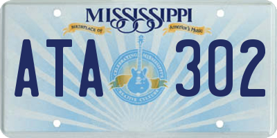 MS license plate ATA302