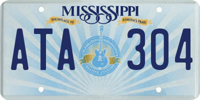 MS license plate ATA304