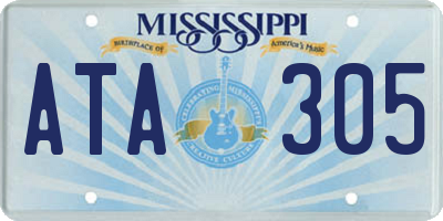 MS license plate ATA305
