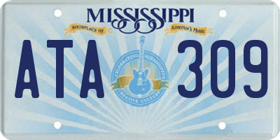 MS license plate ATA309