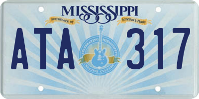 MS license plate ATA317