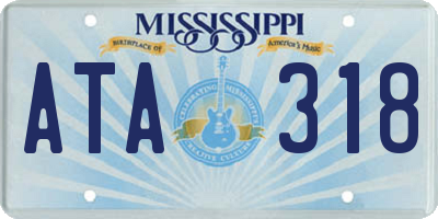 MS license plate ATA318