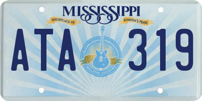 MS license plate ATA319