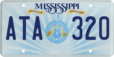 MS license plate ATA320