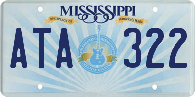 MS license plate ATA322