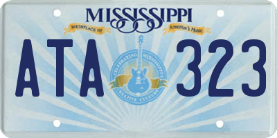 MS license plate ATA323