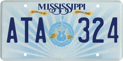 MS license plate ATA324