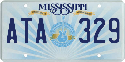 MS license plate ATA329