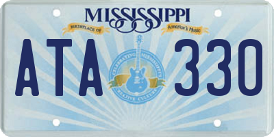 MS license plate ATA330
