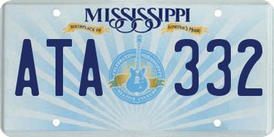 MS license plate ATA332