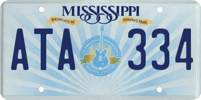 MS license plate ATA334