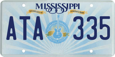 MS license plate ATA335