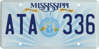 MS license plate ATA336