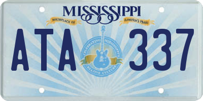 MS license plate ATA337