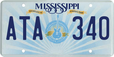 MS license plate ATA340