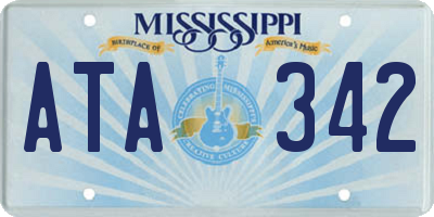 MS license plate ATA342