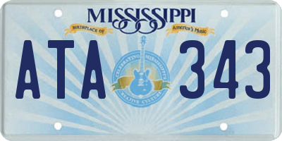 MS license plate ATA343