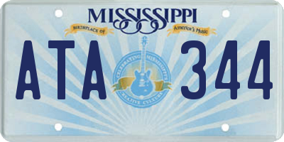 MS license plate ATA344