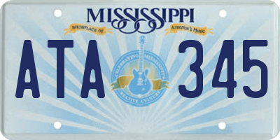 MS license plate ATA345