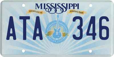 MS license plate ATA346