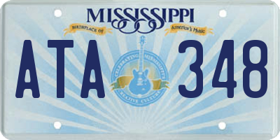 MS license plate ATA348